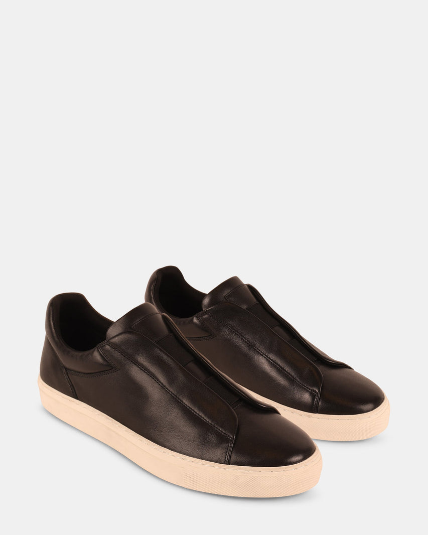 TREY BLACK LEATHER - Men's Shoes - Steve Madden Canada
