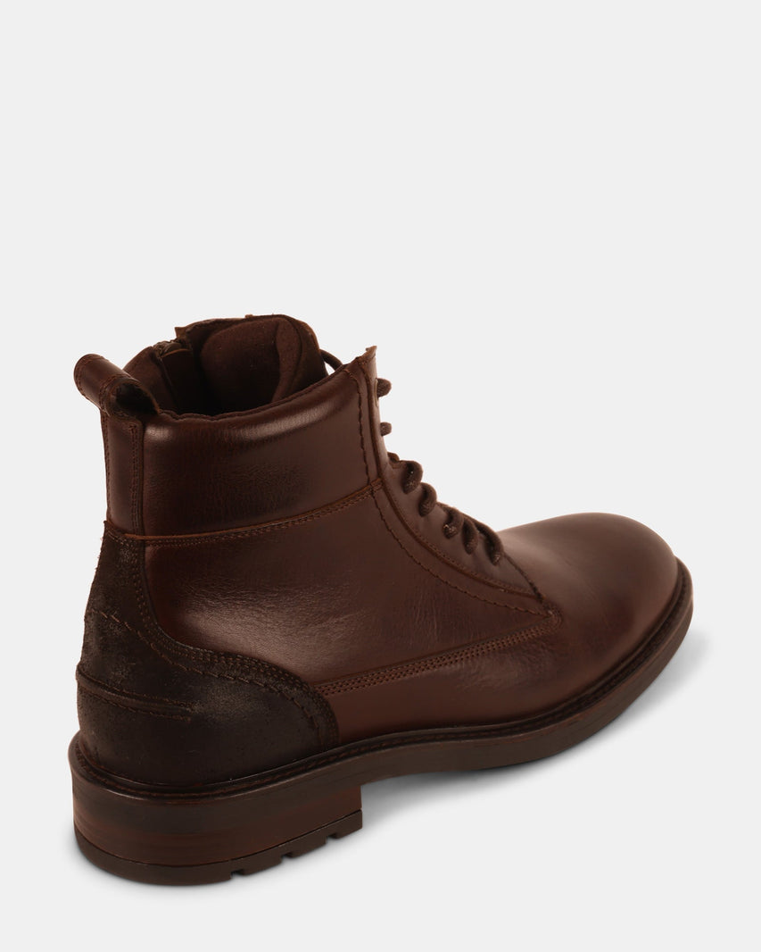 UNCANNY BROWN LEATHER - Men's Shoes - Steve Madden Canada