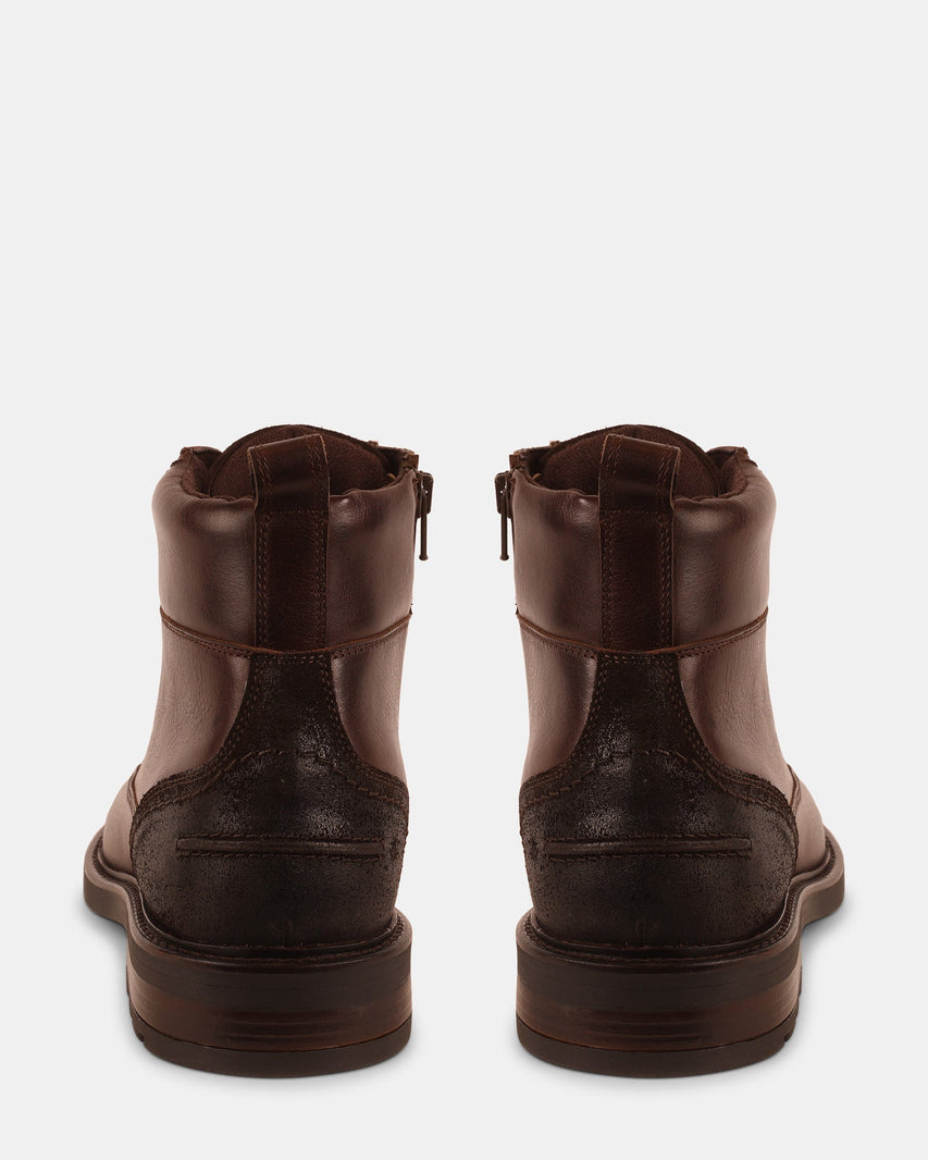 UNCANNY BROWN LEATHER - Men's Shoes - Steve Madden Canada