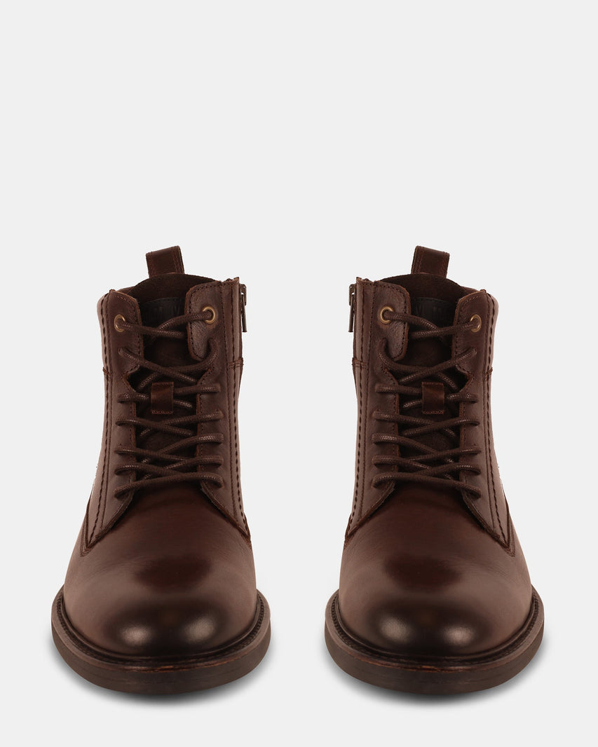 UNCANNY BROWN LEATHER - Men's Shoes - Steve Madden Canada