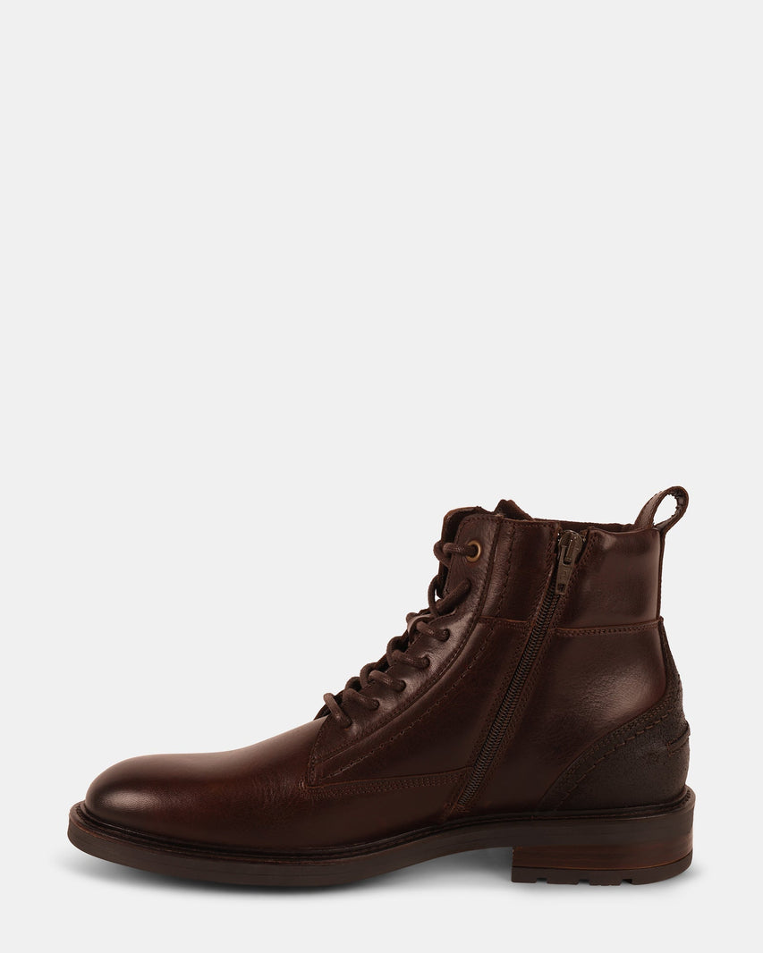 UNCANNY BROWN LEATHER - Men's Shoes - Steve Madden Canada