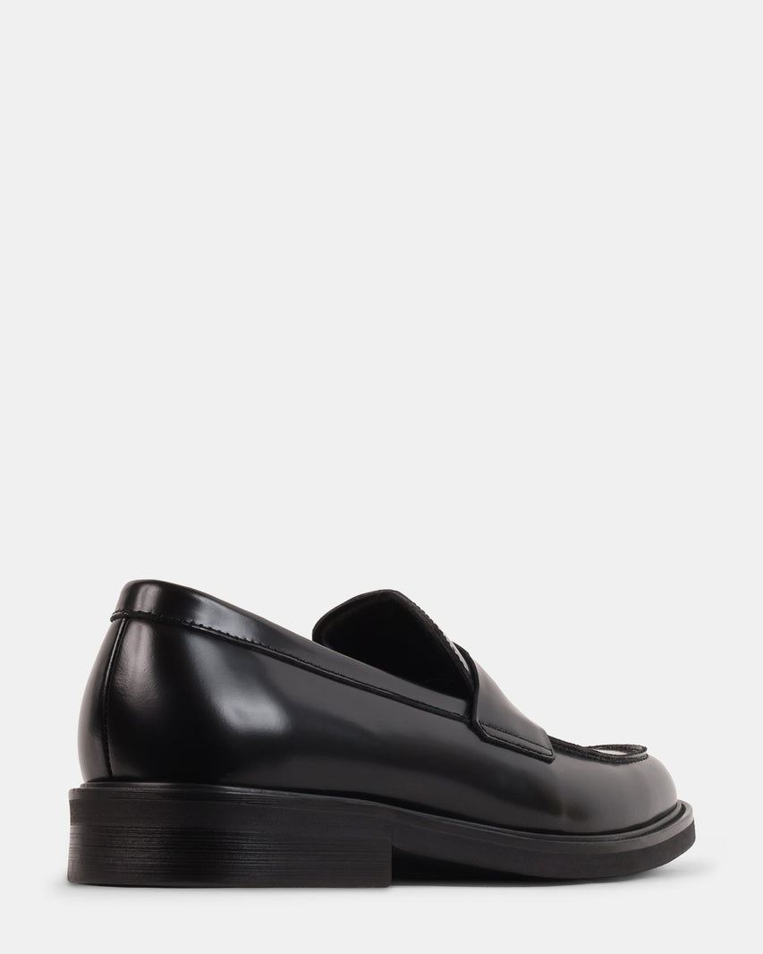 VANCEEE BLACK LEATHER - Men's Shoes - Steve Madden Canada