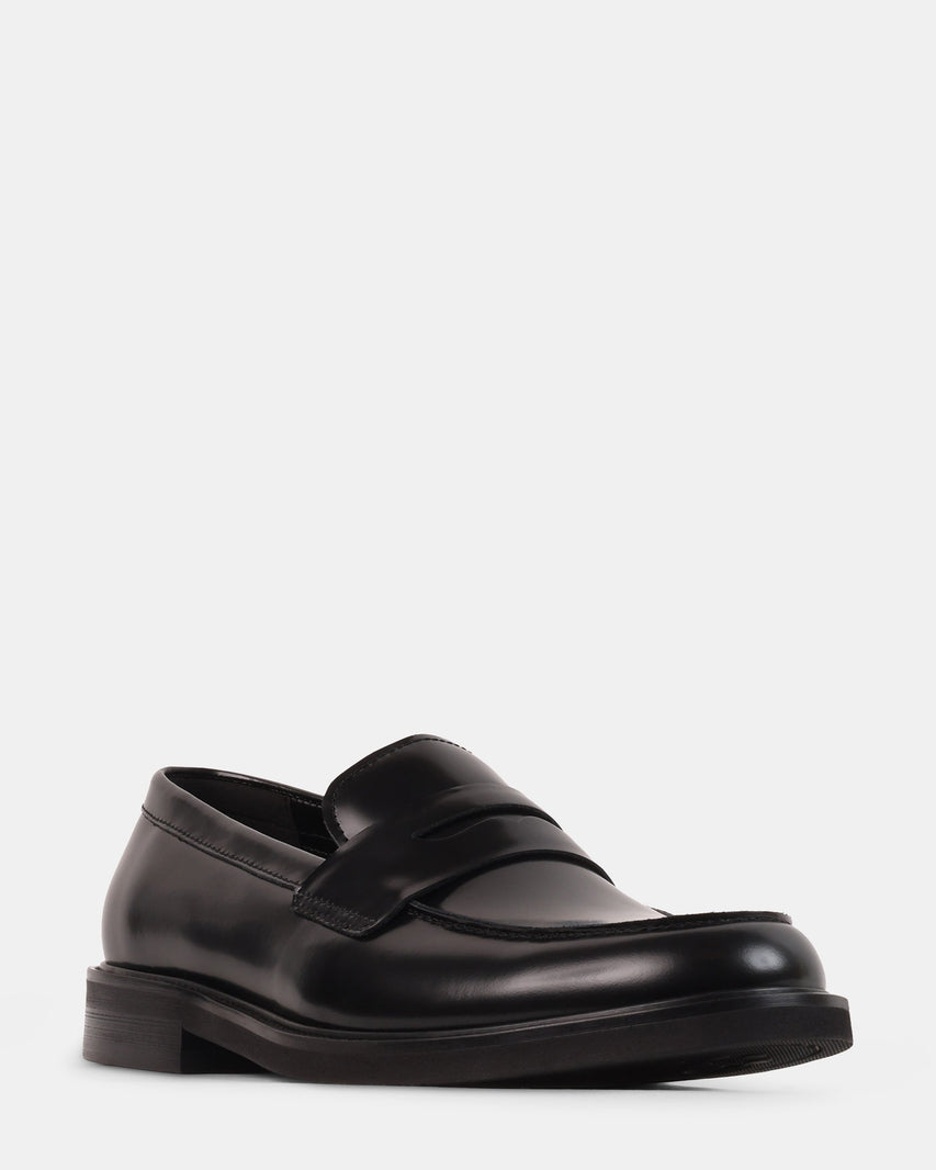 VANCEEE BLACK LEATHER - Men's Shoes - Steve Madden Canada