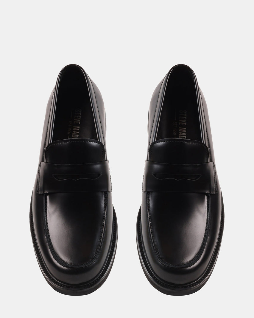 VANCEEE BLACK LEATHER - Men's Shoes - Steve Madden Canada
