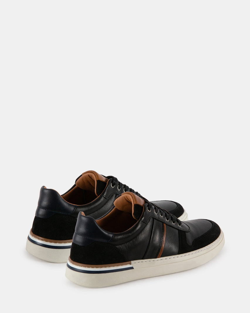 WAYLINN BLACK LEATHER - Men's Shoes - Steve Madden Canada