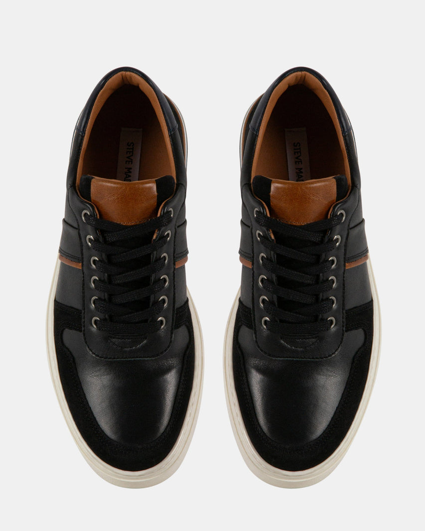 WAYLINN BLACK LEATHER - Men's Shoes - Steve Madden Canada
