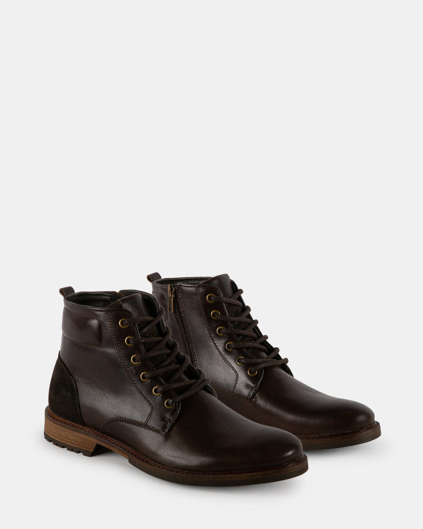 WESTTINN BROWN LEATHER - Men's Shoes - Steve Madden Canada