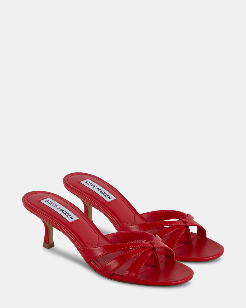 CARY RED LEATHER - Women's Shoes - Steve Madden Canada