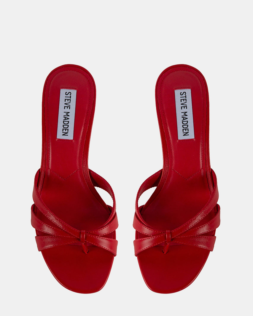 CARY RED LEATHER - Women's Shoes - Steve Madden Canada