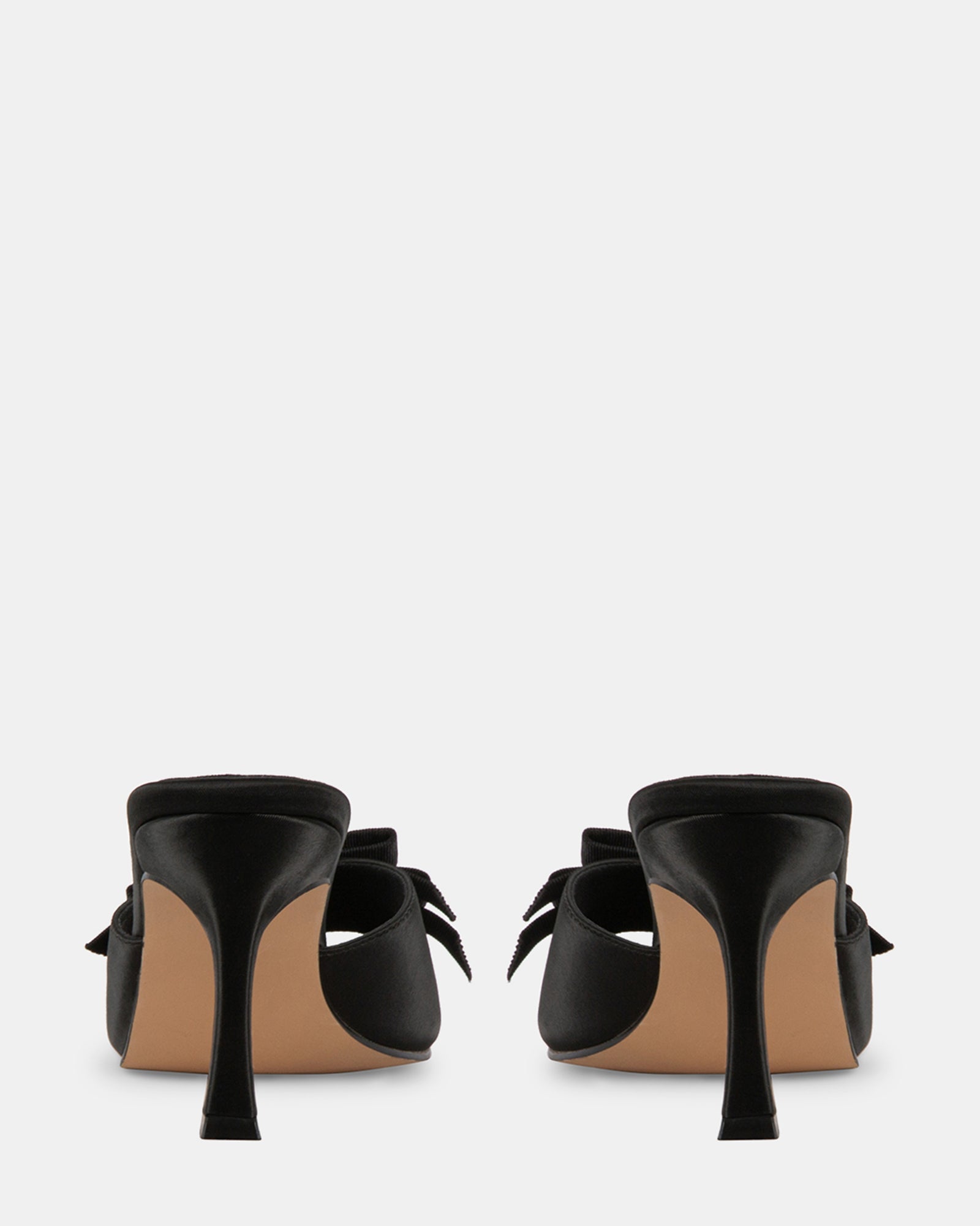 DETACH BLACK SATIN - Women's Shoes - Steve Madden Canada