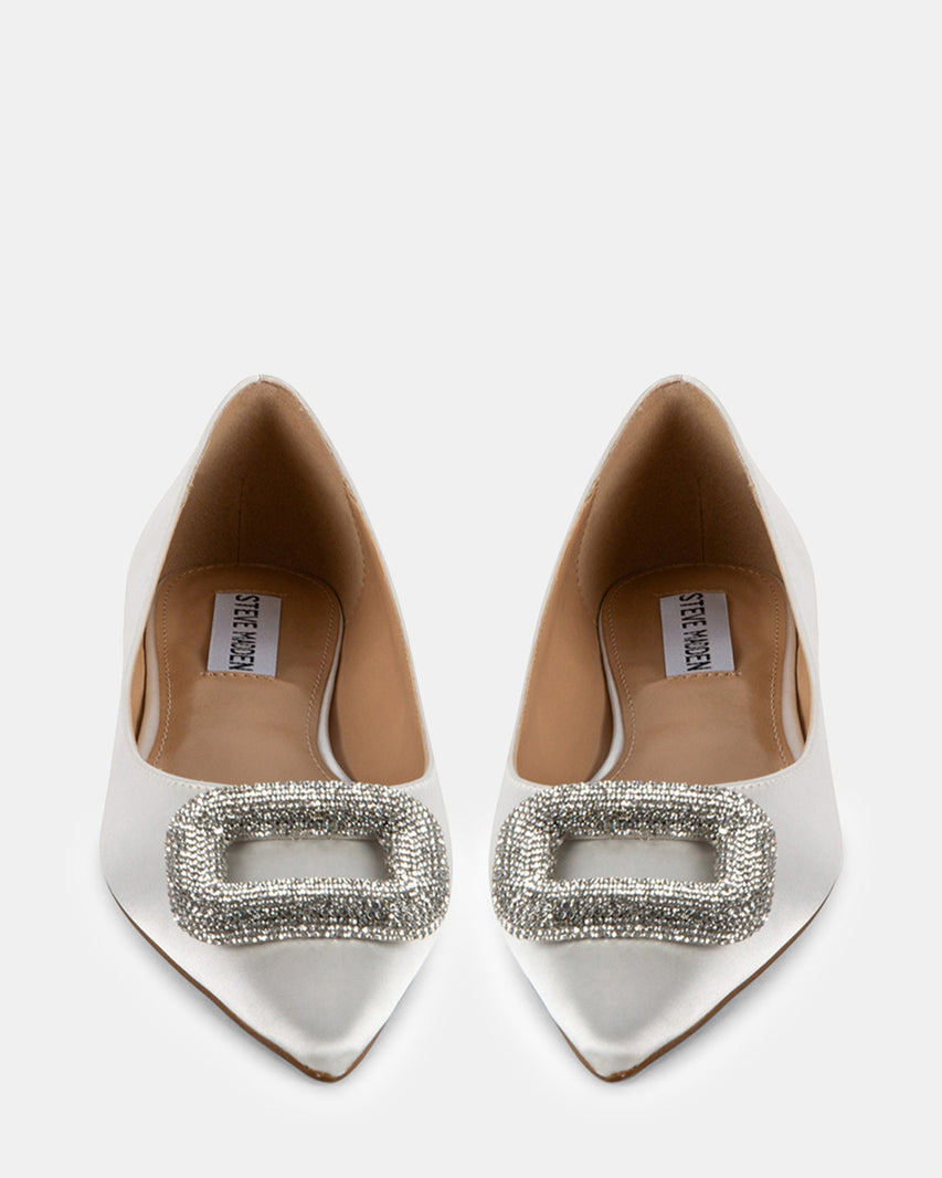 TINK WHITE SATIN - Women's Shoes - Steve Madden Canada