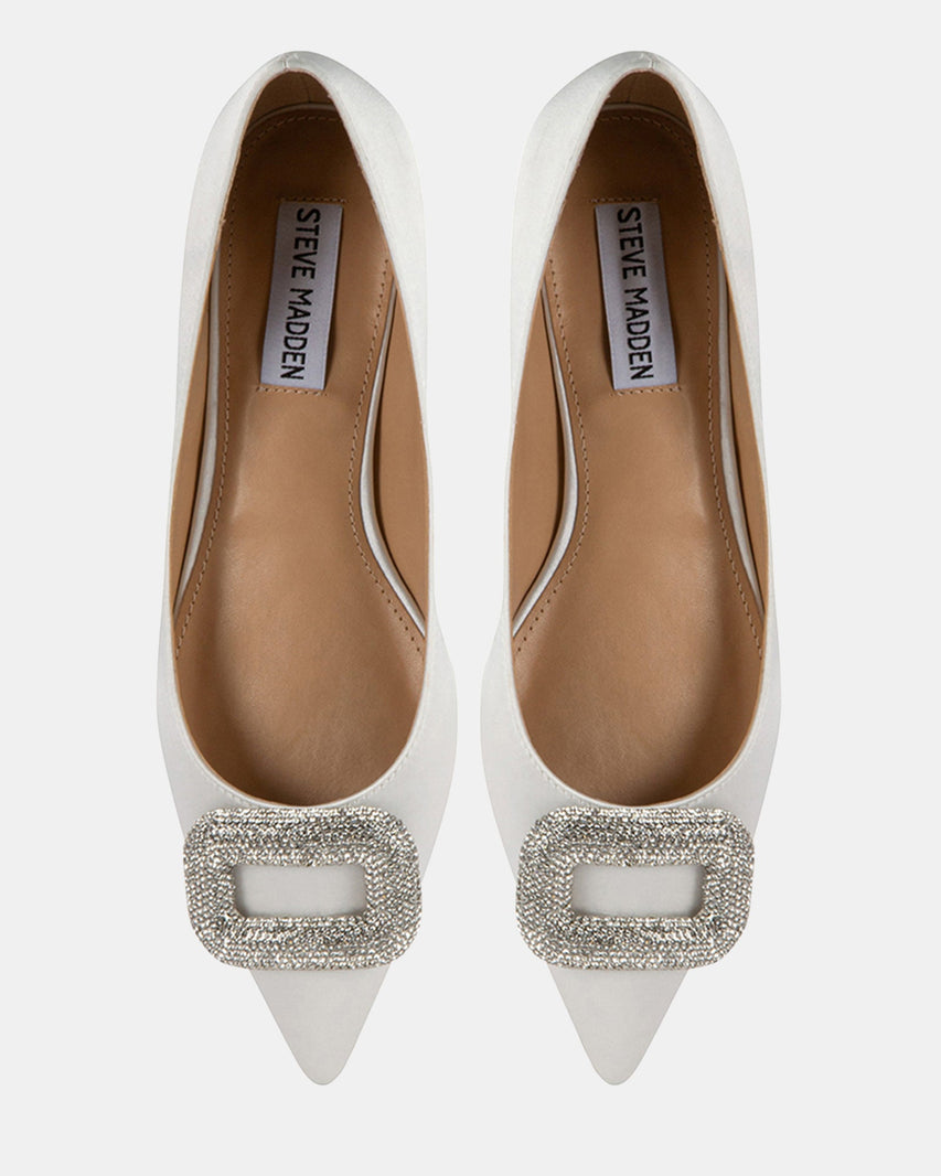 TINK WHITE SATIN - Women's Shoes - Steve Madden Canada