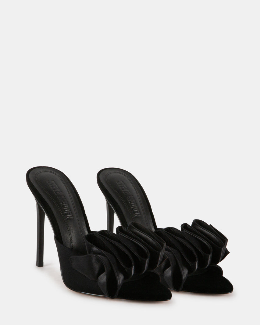 AFFINITY BLACK SATIN - Women's Shoes - Steve Madden Canada