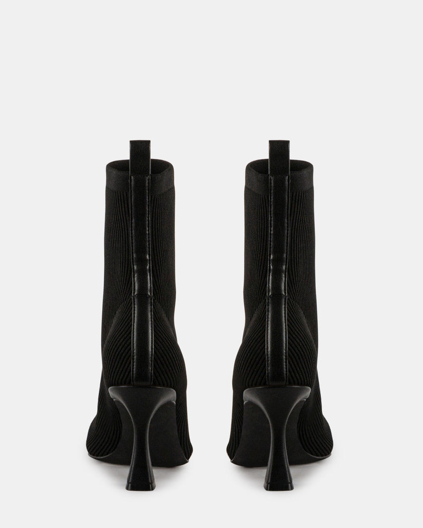 FREIDA BLACK KNIT - Women's Shoes - Steve Madden Canada
