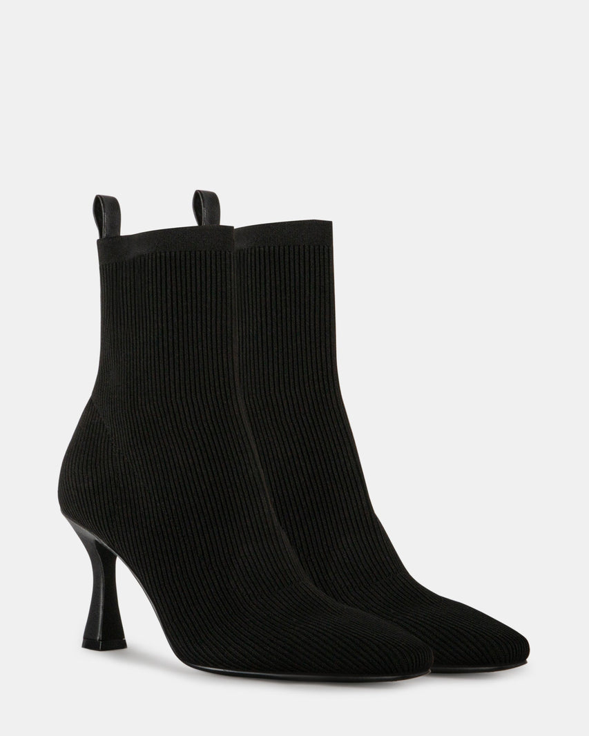 FREIDA BLACK KNIT - Women's Shoes - Steve Madden Canada