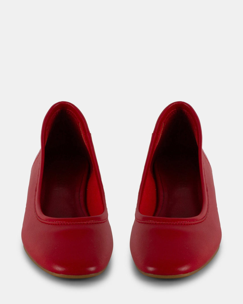 MOLLIE RED LEATHER - Women's Shoes - Steve Madden Canada