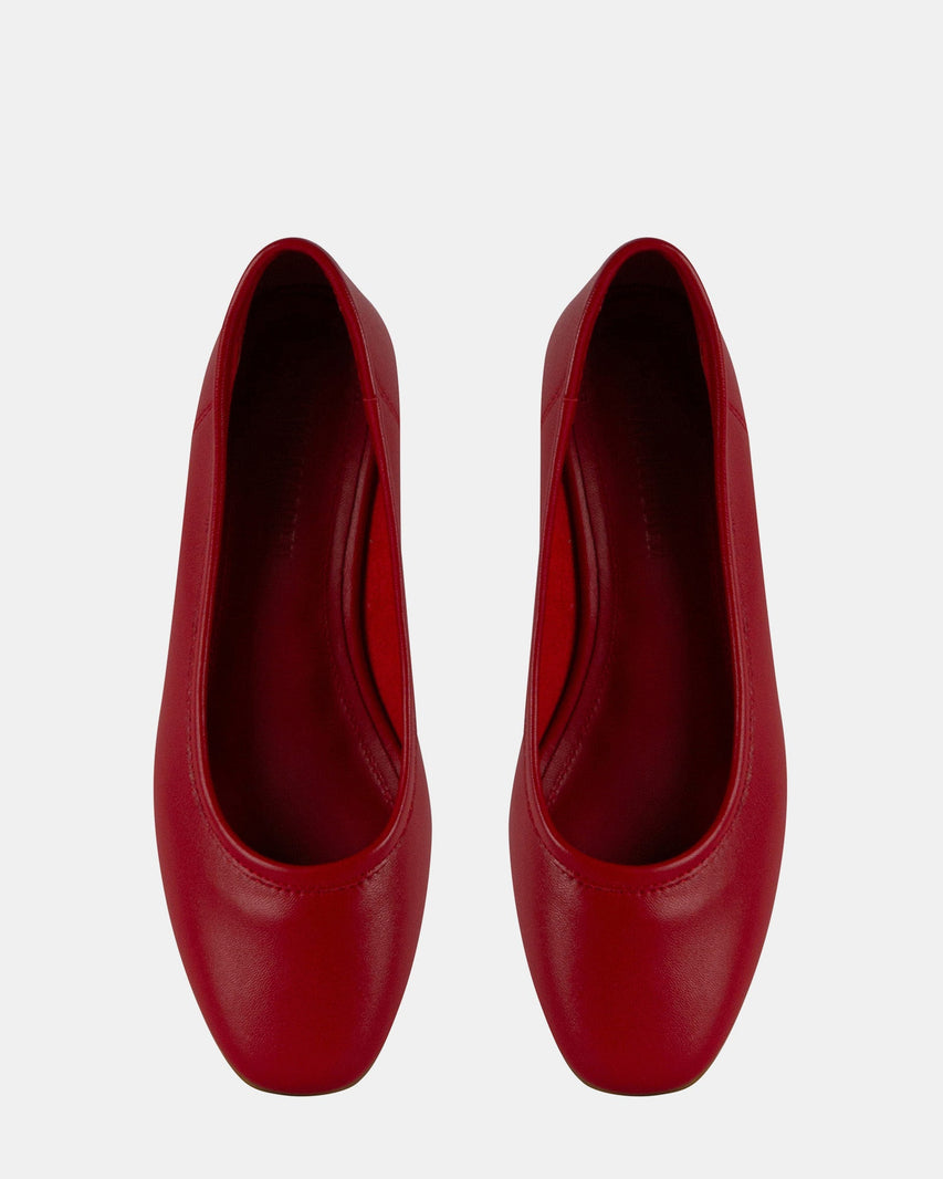 MOLLIE RED LEATHER - Women's Shoes - Steve Madden Canada