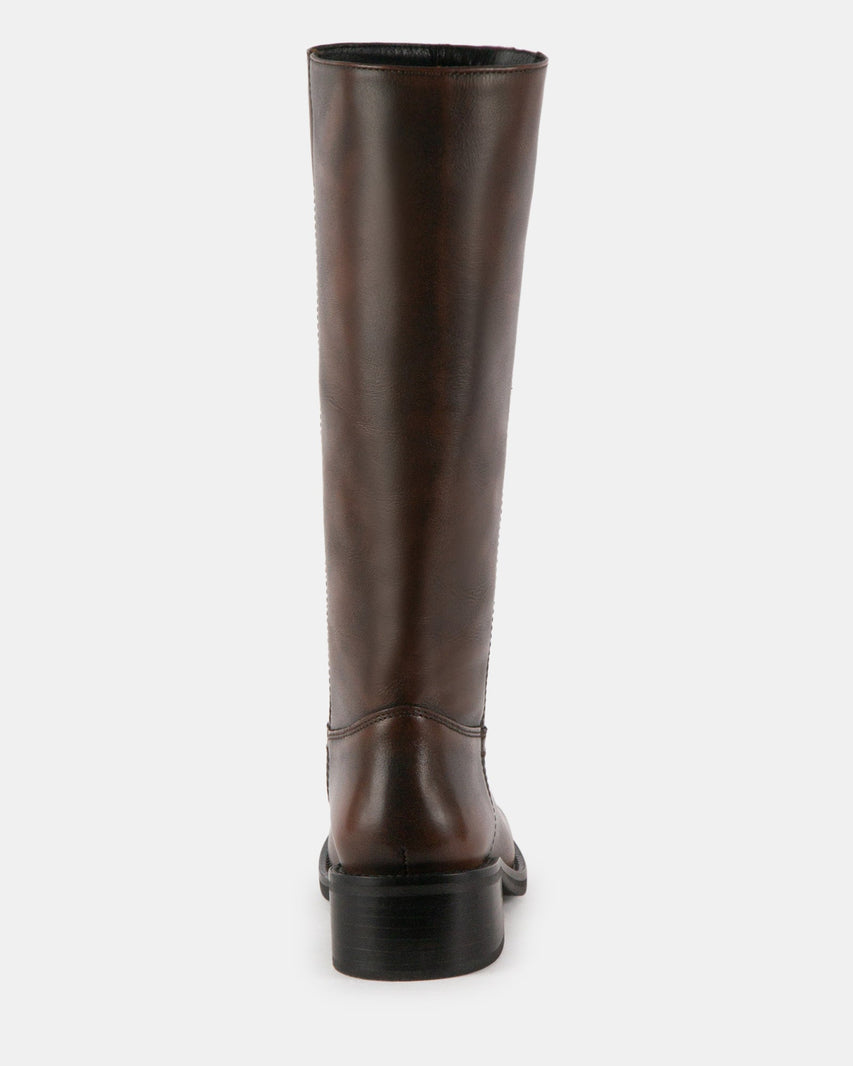 RIGGSS BROWN LEATHER - Women's Shoes - Steve Madden Canada