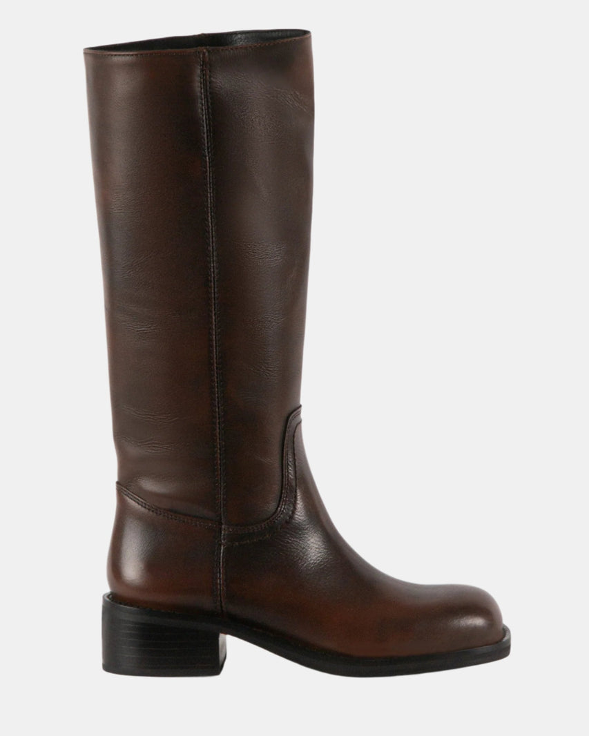 RIGGSS BROWN LEATHER - Women's Shoes - Steve Madden Canada