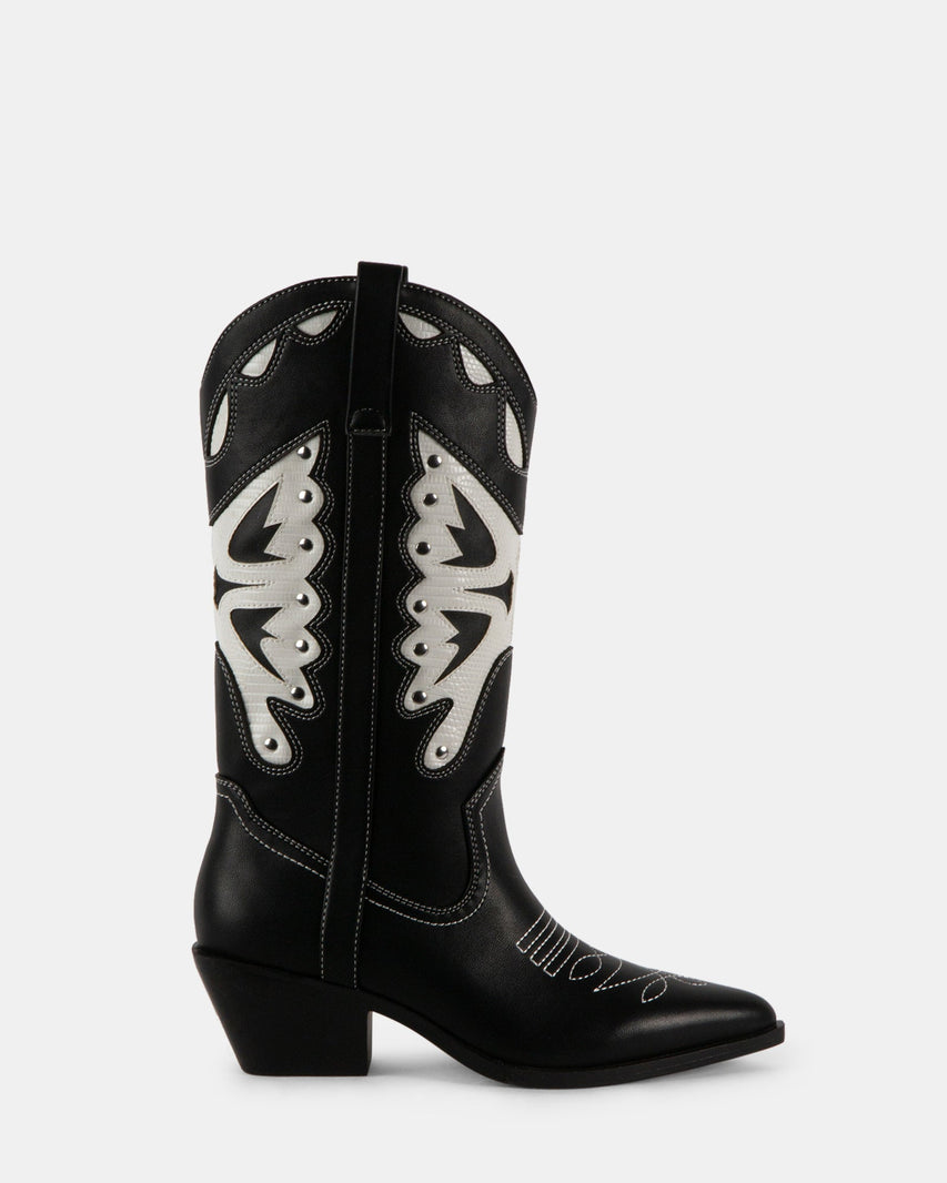 SALOONN BLACK MULTI - Women's Shoes - Steve Madden Canada