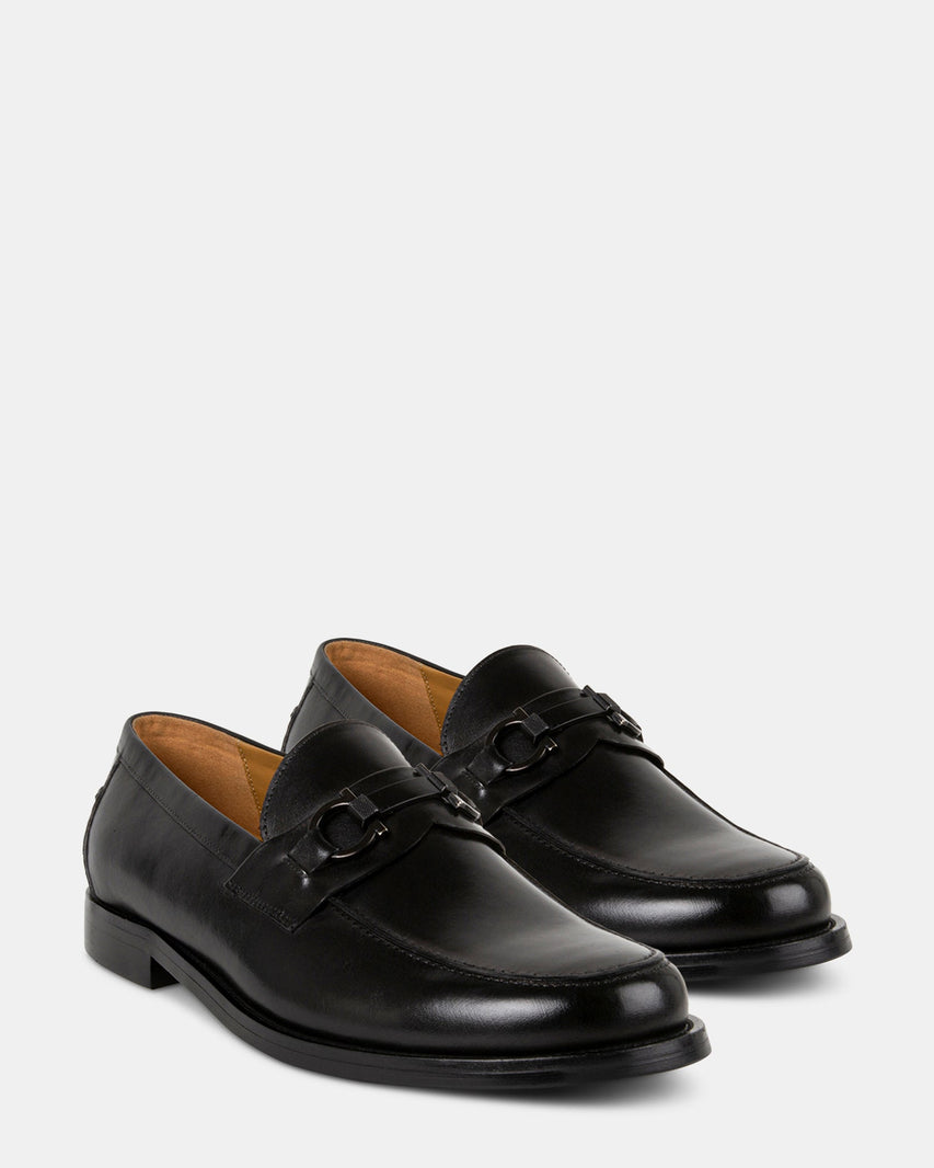 DOLPH BLACK LEATHER - Men's Shoes - Steve Madden Canada