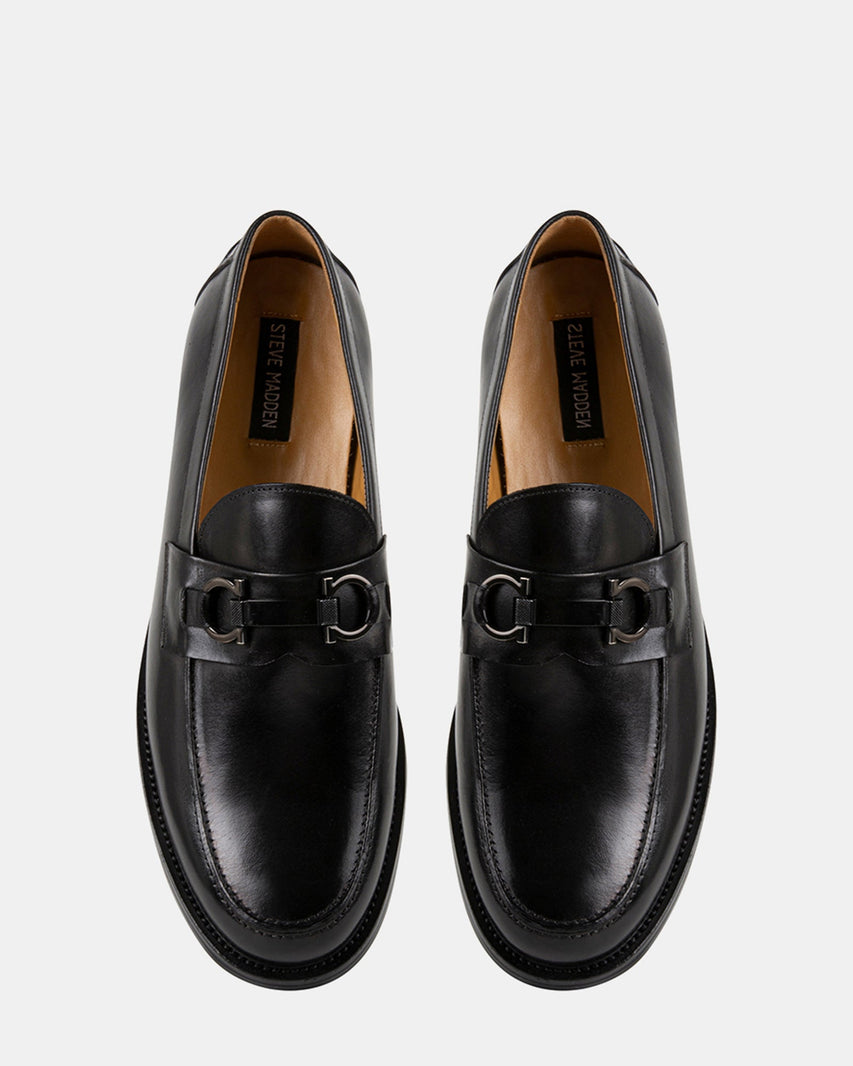 DOLPH BLACK LEATHER - Men's Shoes - Steve Madden Canada