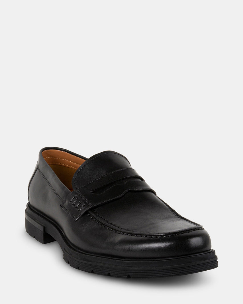 DONTEY BLACK LEATHER - Men's Shoes - Steve Madden Canada