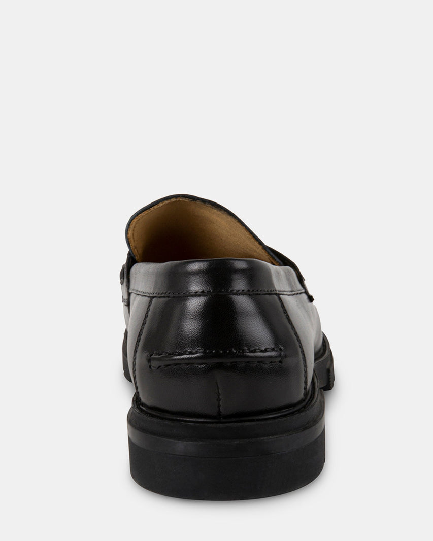 DONTEY BLACK LEATHER - Men's Shoes - Steve Madden Canada