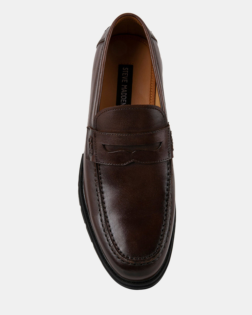 DONTEY BROWN LEATHER - Men's Shoes - Steve Madden Canada