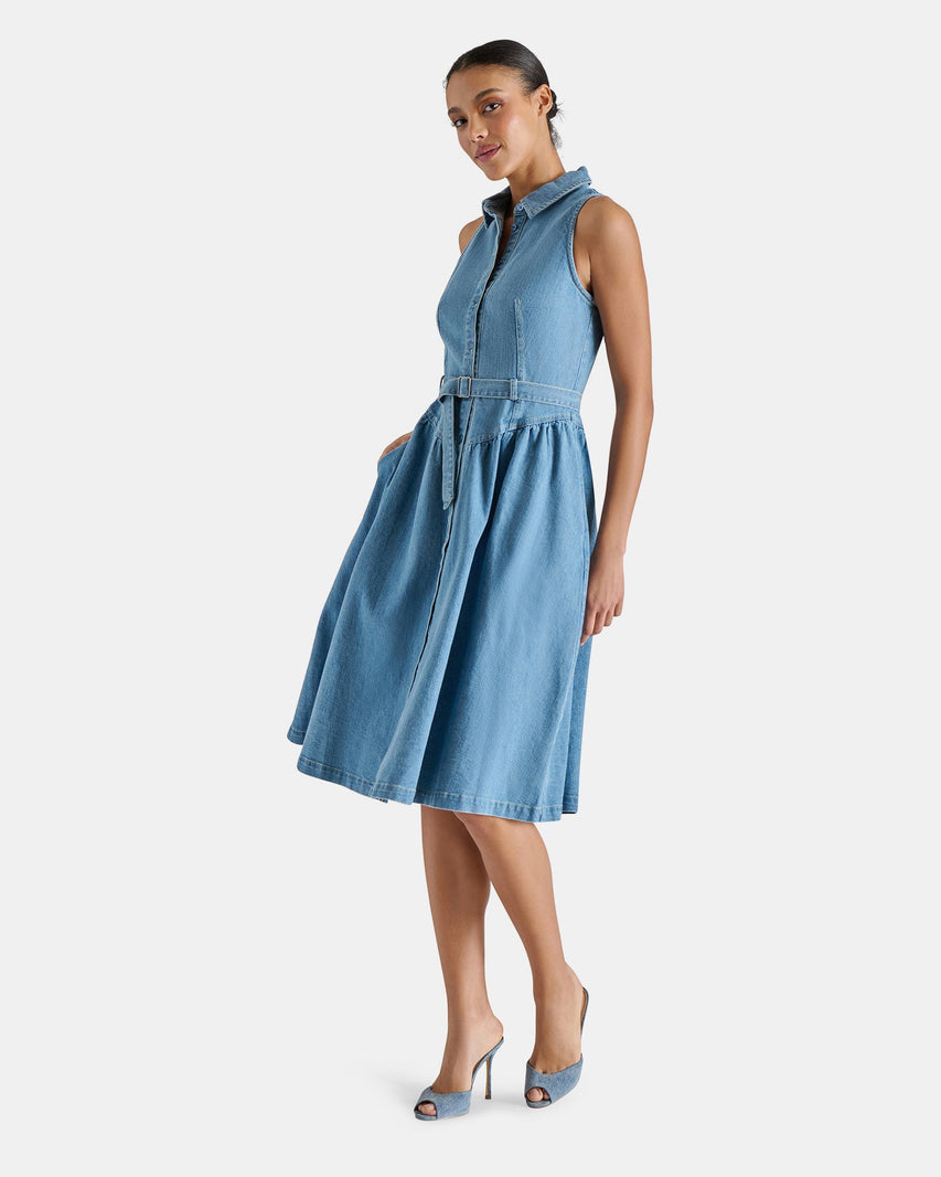 MARY DRESS DENIM - Clothing - Steve Madden Canada