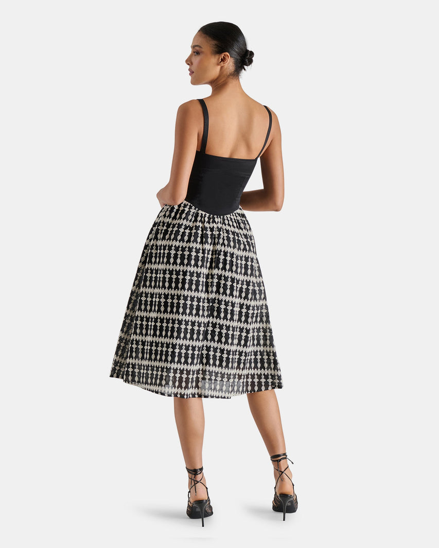 ASTER DRESS BLACK MULTI - Clothing - Steve Madden Canada