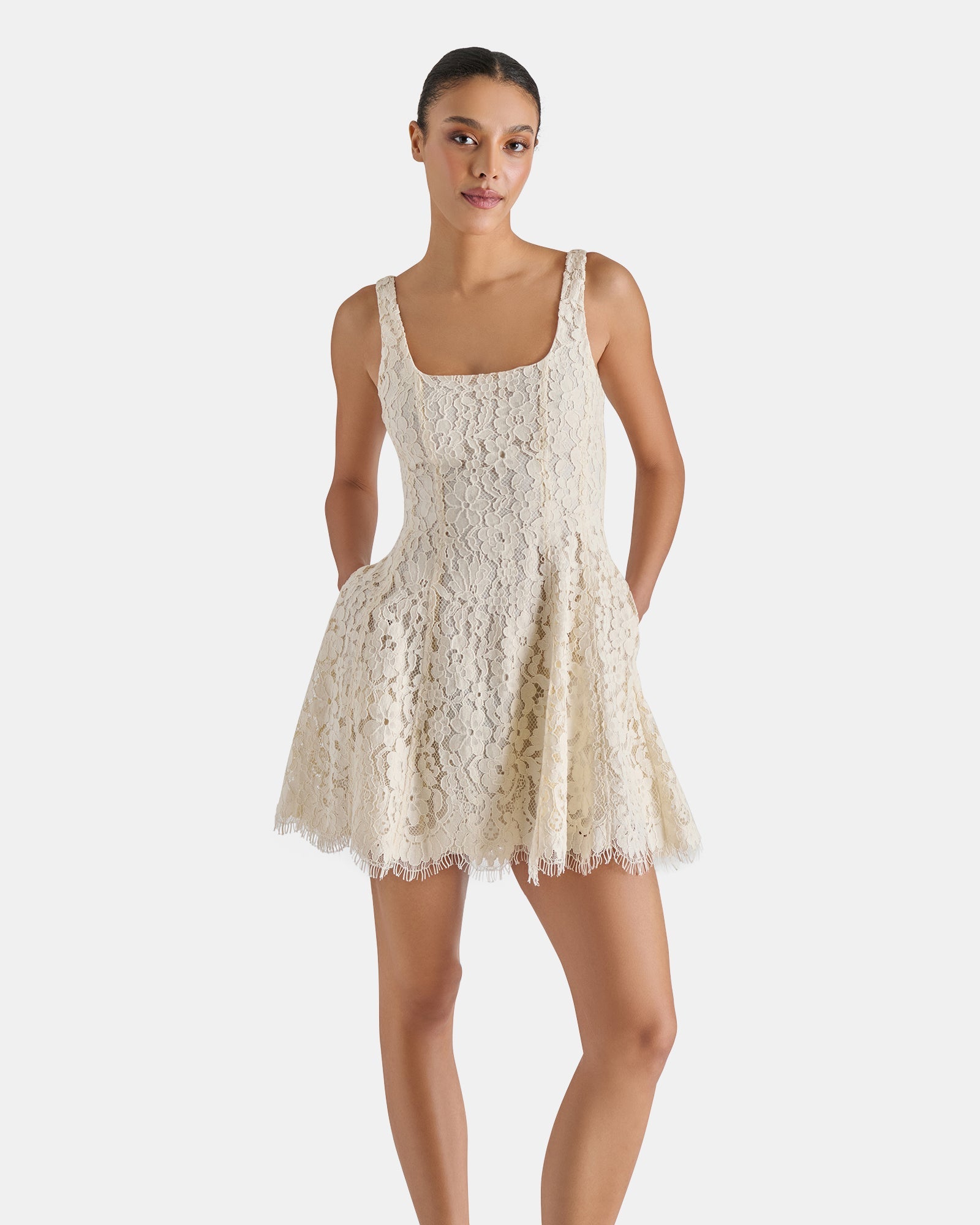 KNIGHTLEY DRESS WHITE - Clothing - Steve Madden Canada