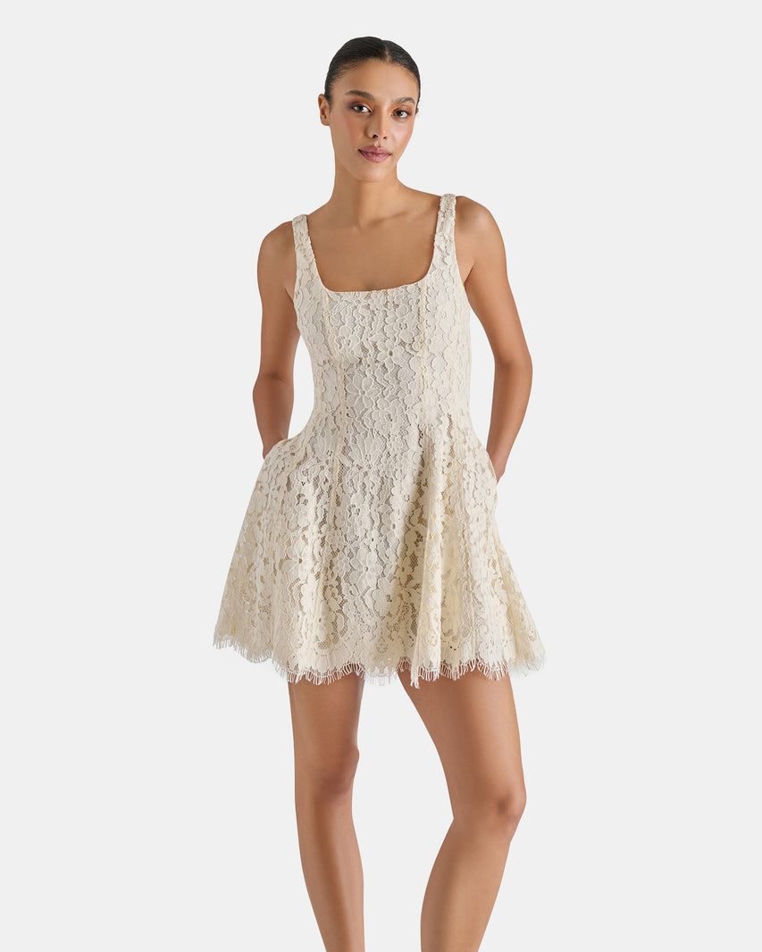 KNIGHTLEY DRESS WHITE - Clothing - Steve Madden Canada