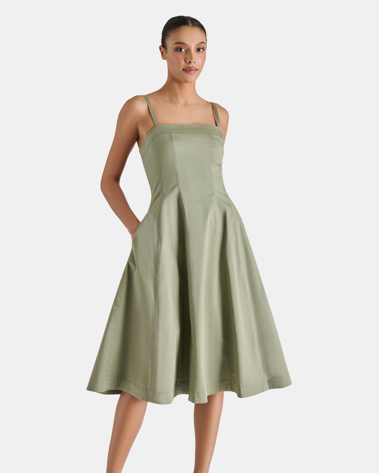 RALEIGH DRESS GREEN - Clothing - Steve Madden Canada