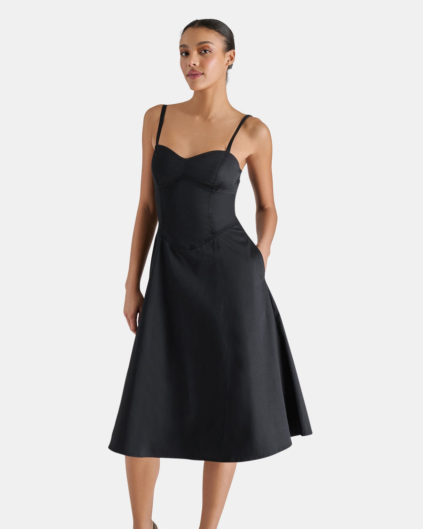 ASTER DRESS BLACK - Clothing - Steve Madden Canada