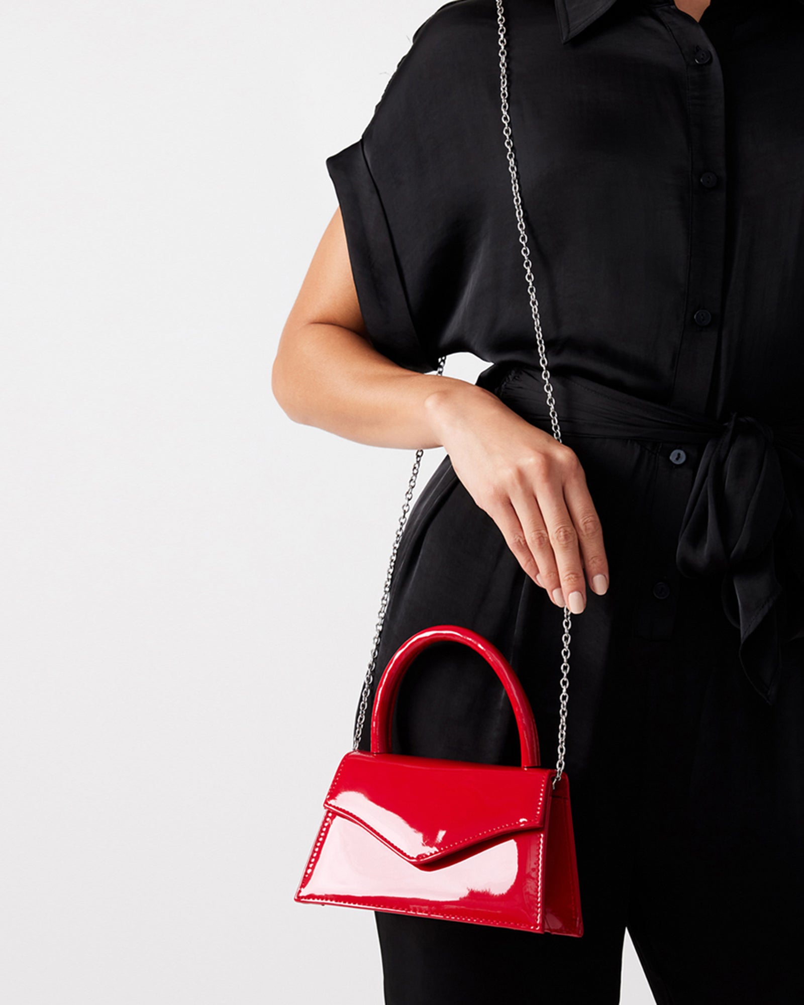 BAMINIA RED PATENT - Handbags - Steve Madden Canada