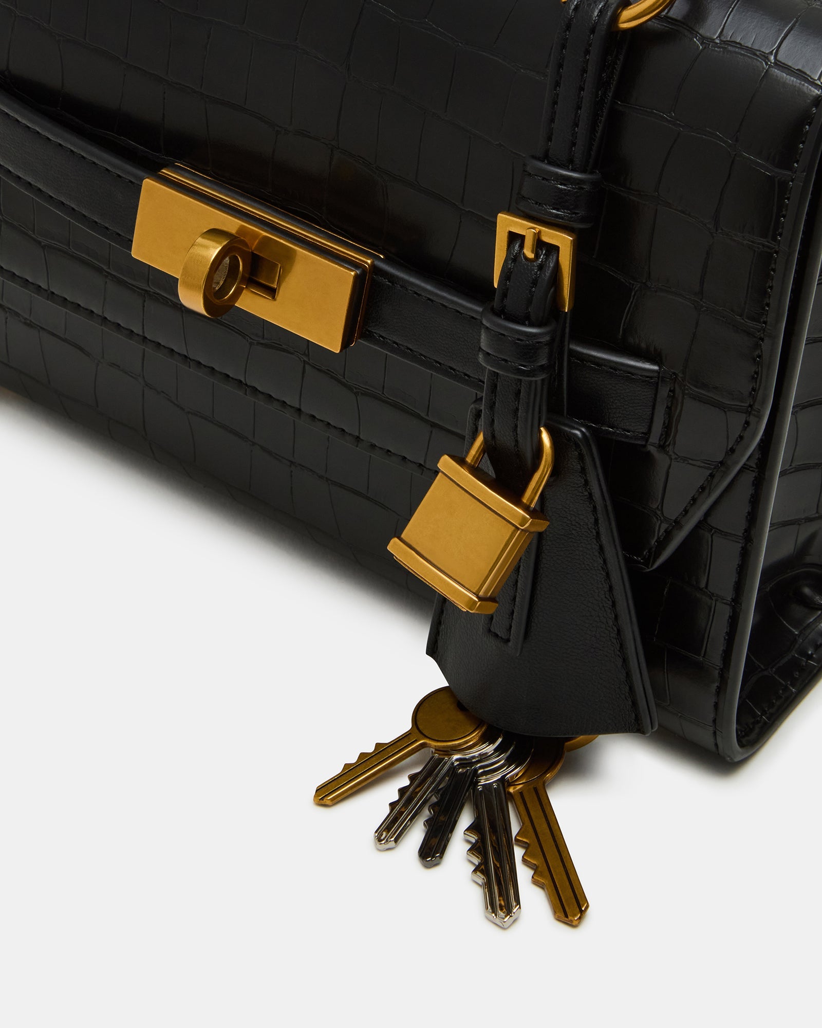 BELLOISE BLACK EXOTIC - Handbags - Steve Madden Canada