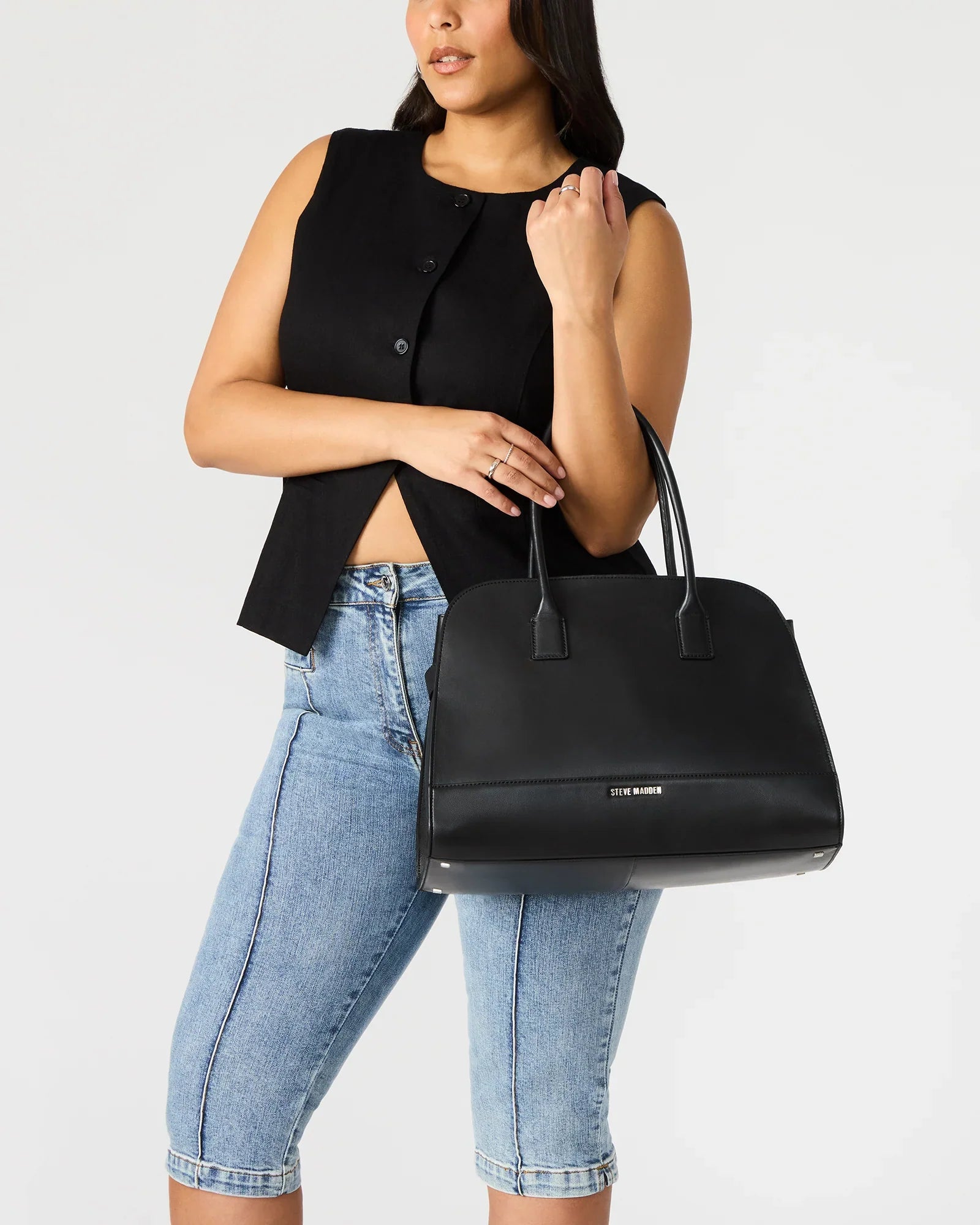 BHEIDEE BLACK LEATHER - Handbags - Steve Madden Canada