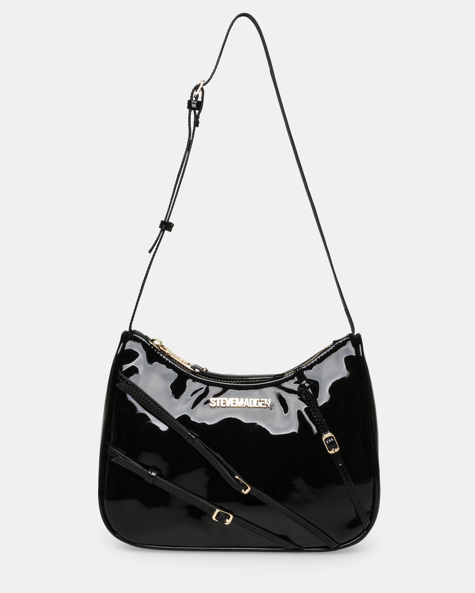 BLIANA-2 BLACK PATENT - Handbags - Steve Madden Canada