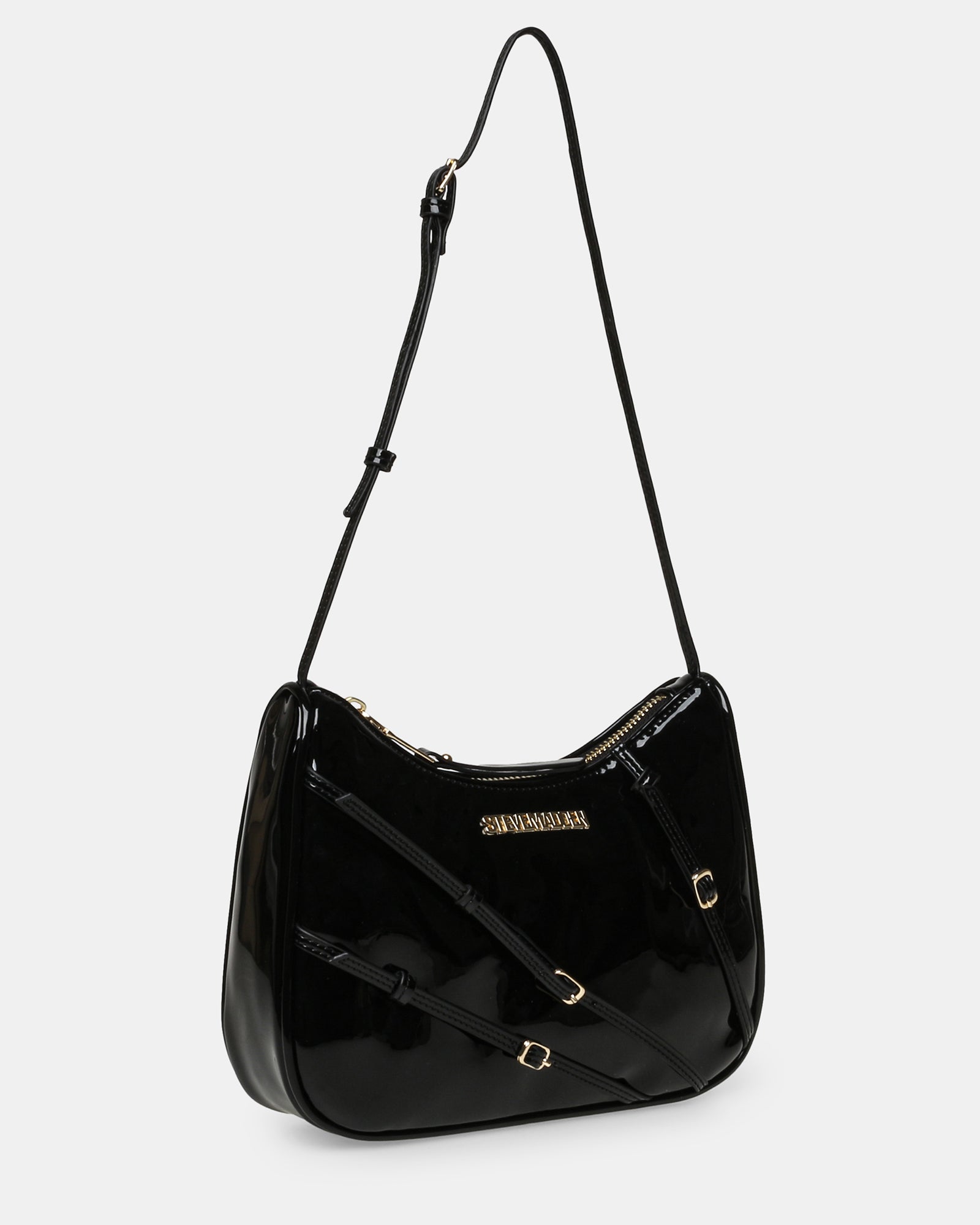 BLIANA-2 BLACK PATENT - Handbags - Steve Madden Canada