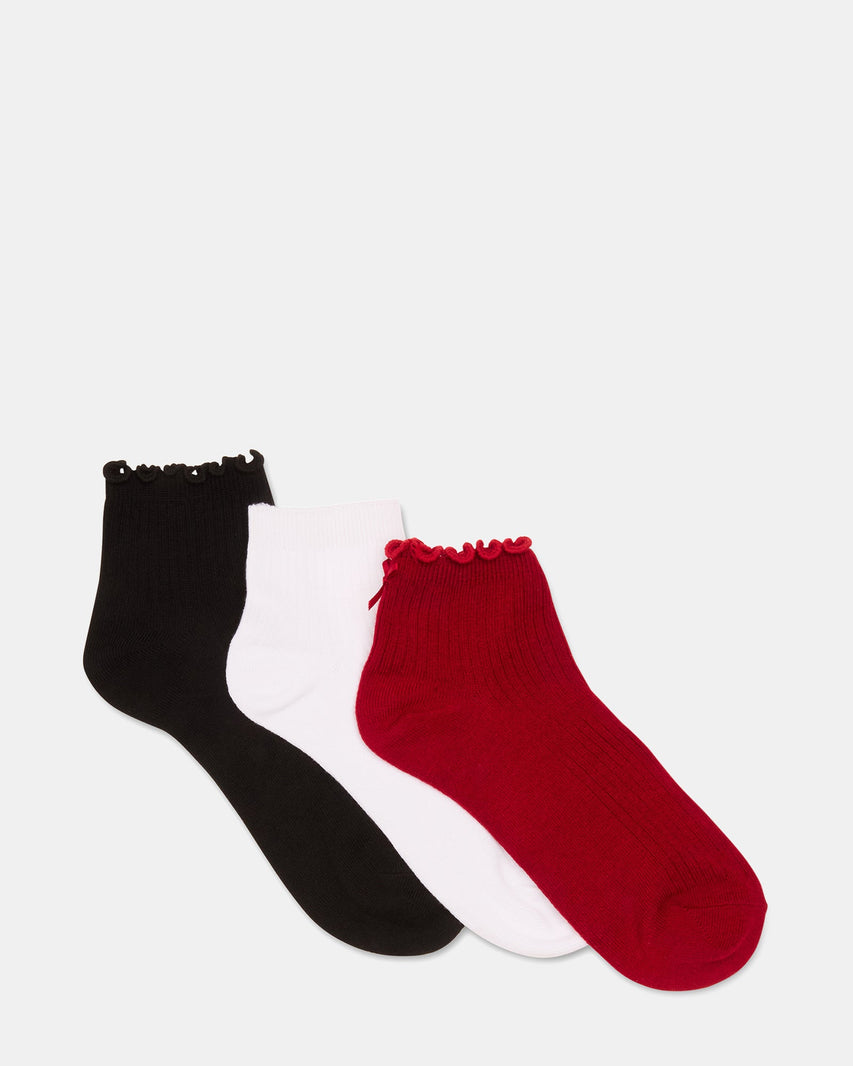 SARAH SOCKS RED MULTI - Accessories - Steve Madden Canada