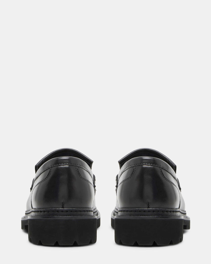 ASHFORD BLACK LEATHER - Men's Shoes - Steve Madden Canada