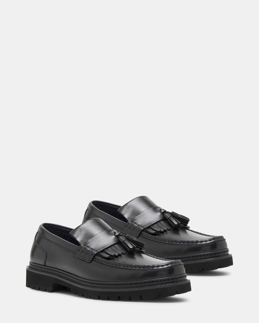 ASHFORD BLACK LEATHER - Men's Shoes - Steve Madden Canada
