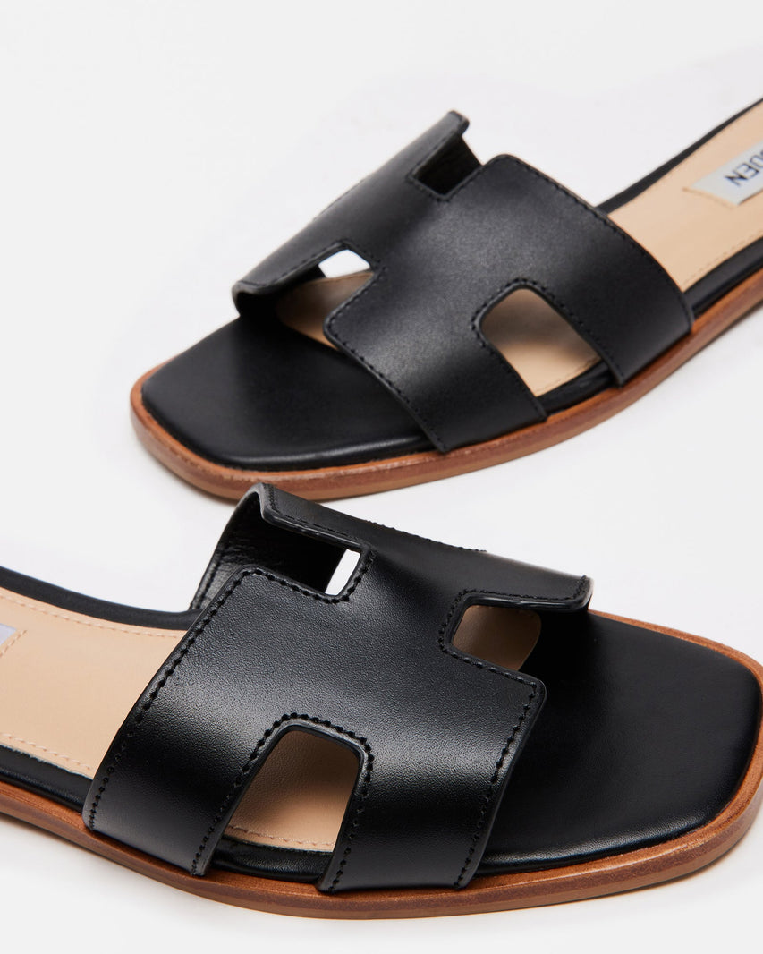 HADYN BLACK LEATHER - Women's Shoes - Steve Madden Canada