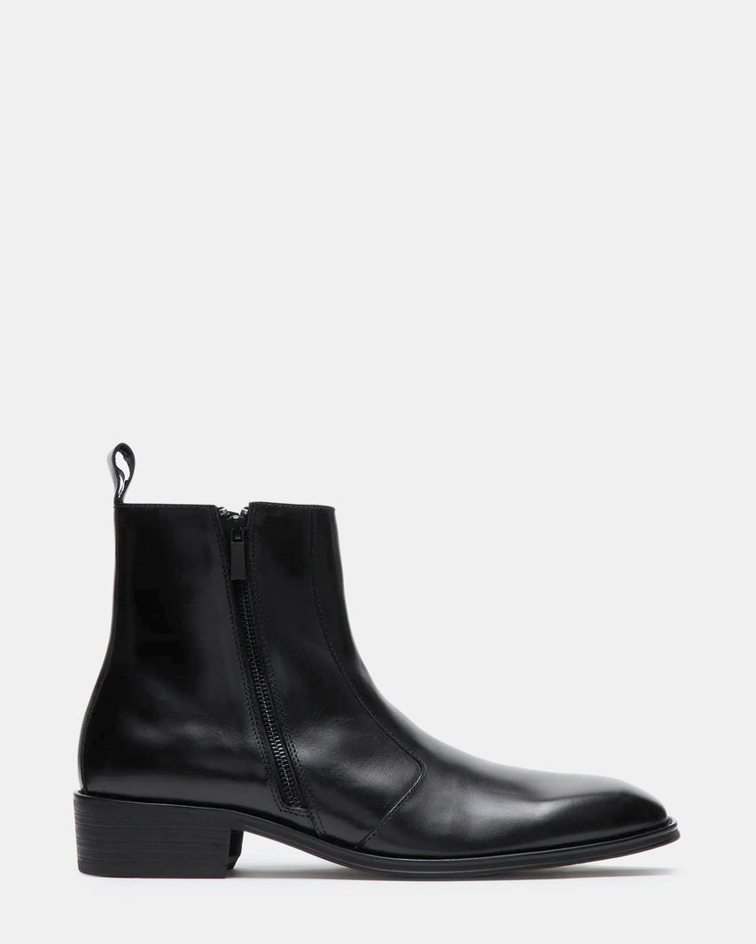 HAYNES BLACK LEATHER - Men's Shoes - Steve Madden Canada