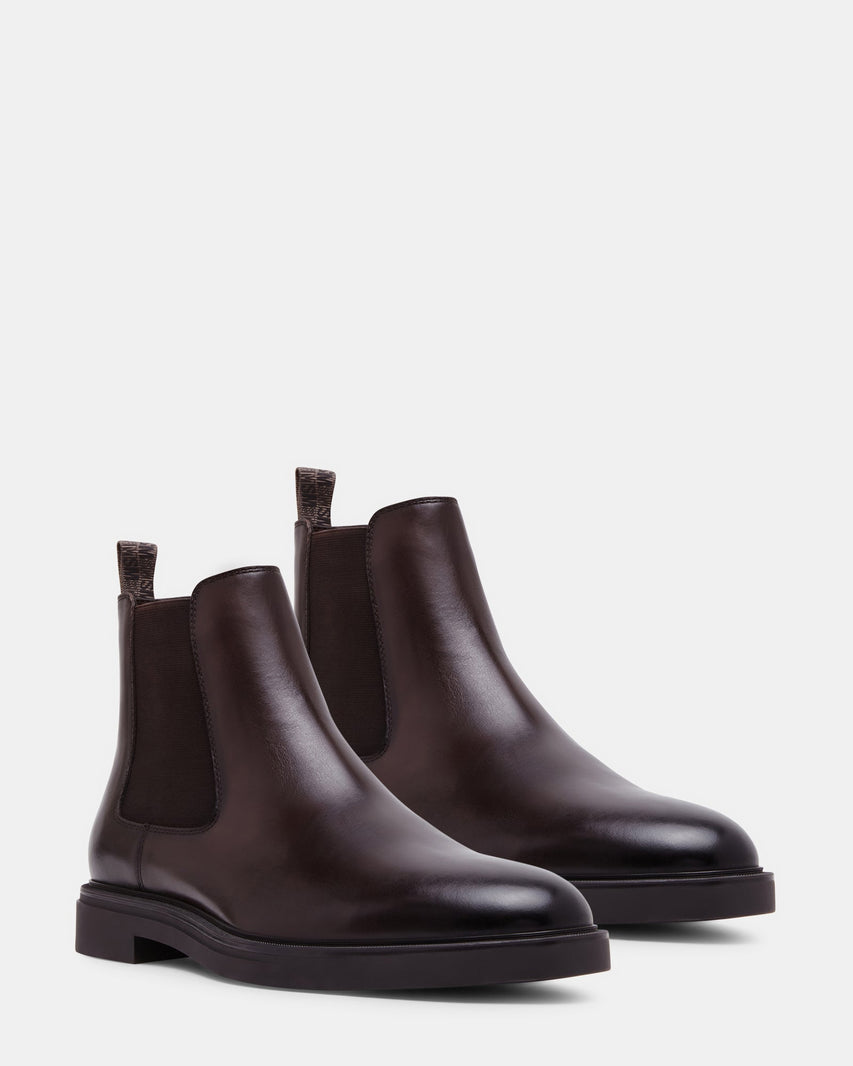LOGIK BROWN LEATHER - Men's Shoes - Steve Madden Canada