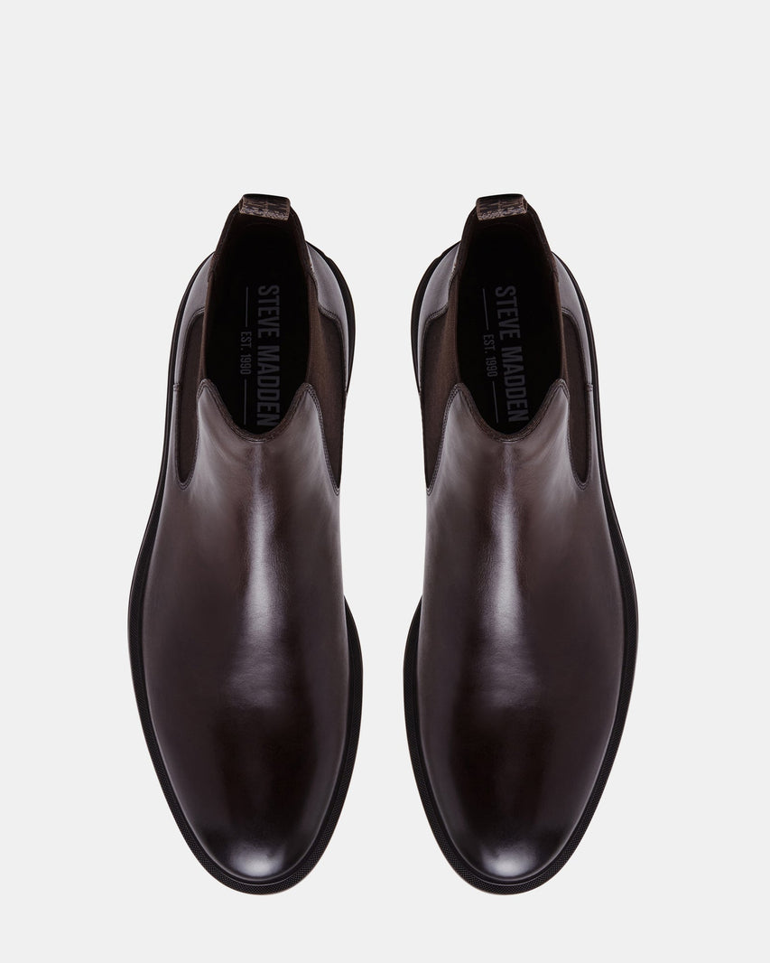 LOGIK BROWN LEATHER - Men's Shoes - Steve Madden Canada