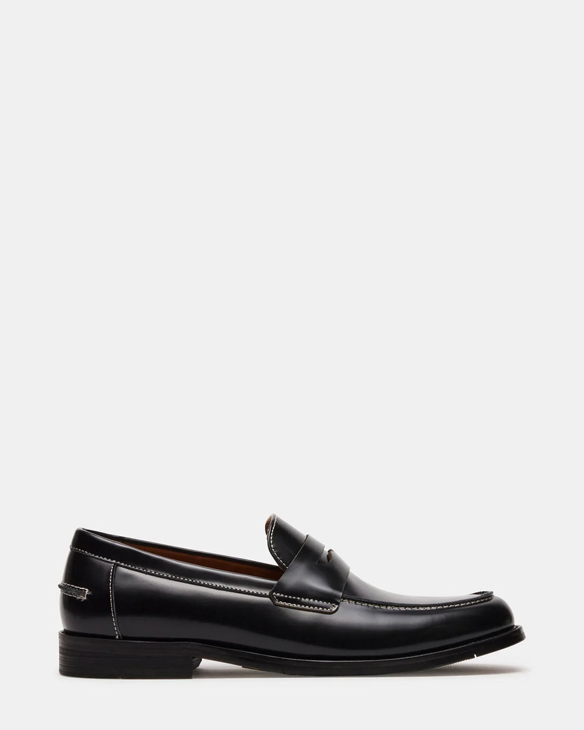 NATAN BLACK LEATHER - Men's Shoes - Steve Madden Canada