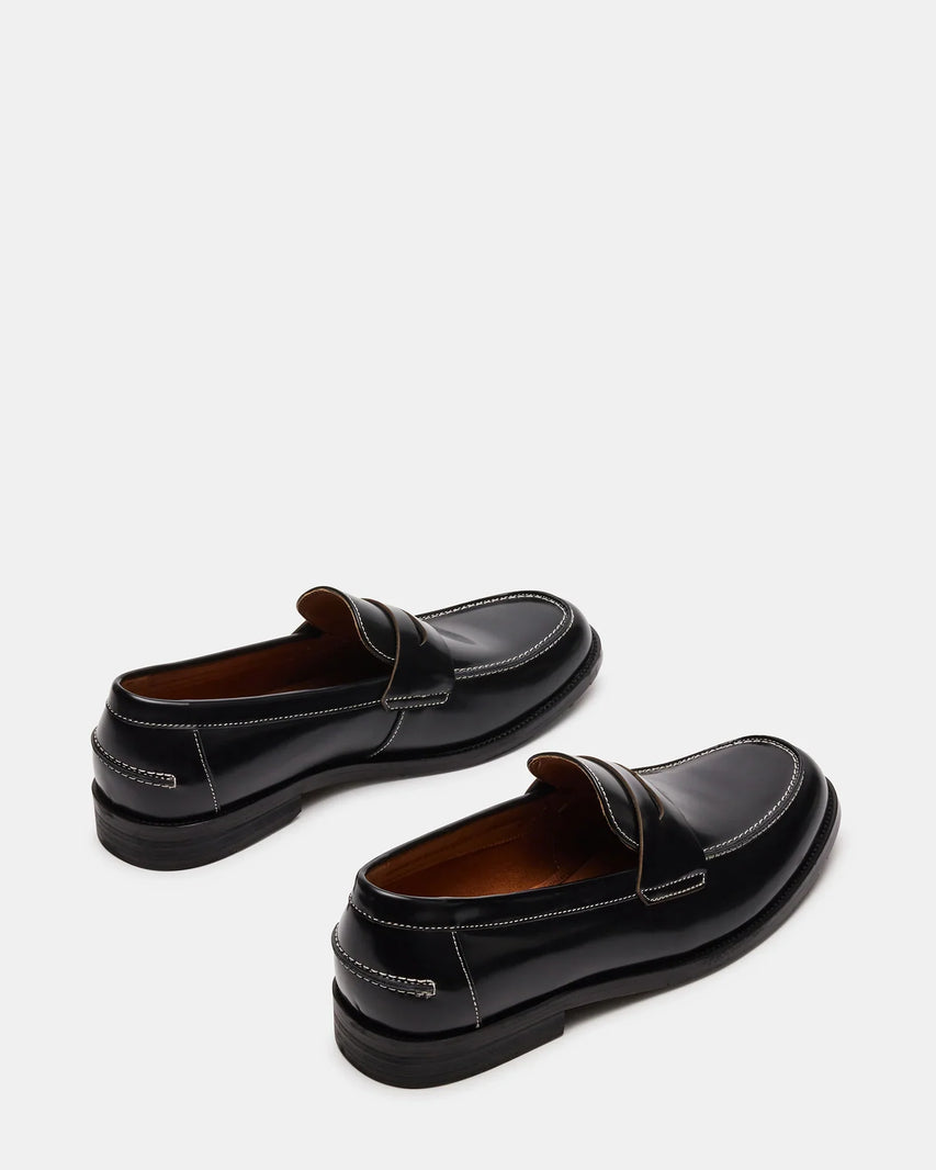 NATAN BLACK LEATHER - Men's Shoes - Steve Madden Canada