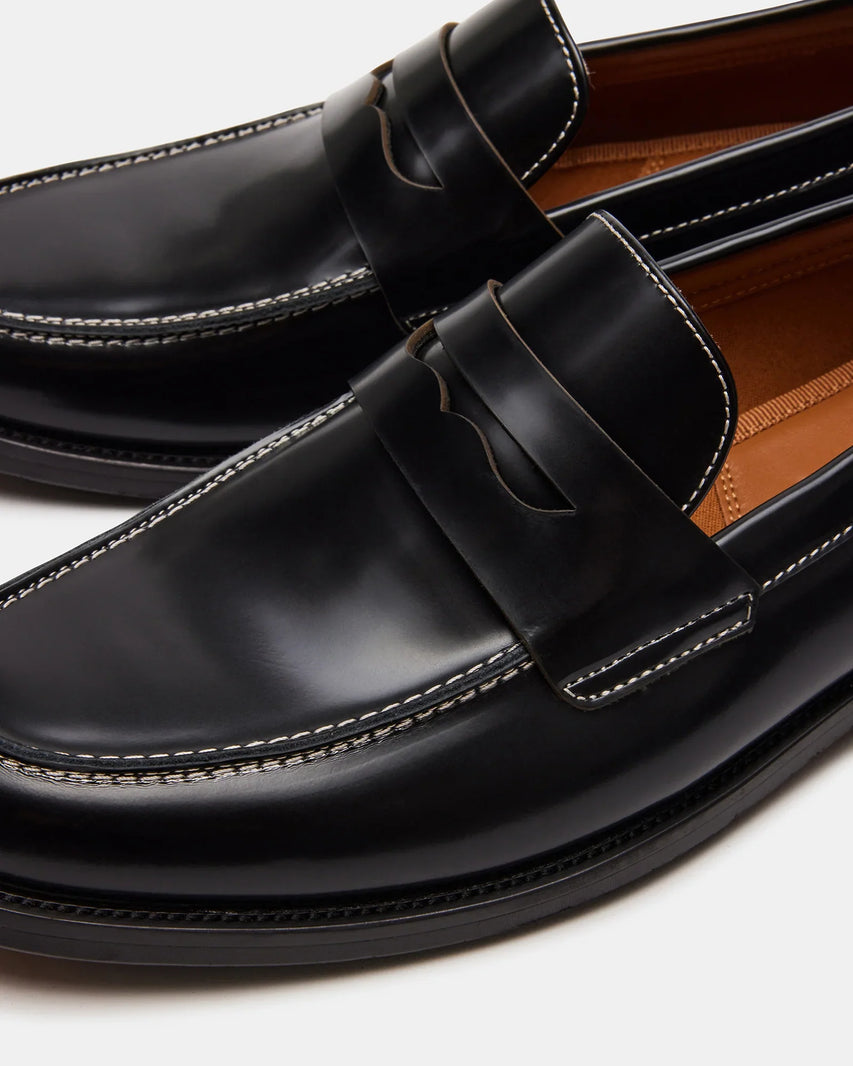 NATAN BLACK LEATHER - Men's Shoes - Steve Madden Canada